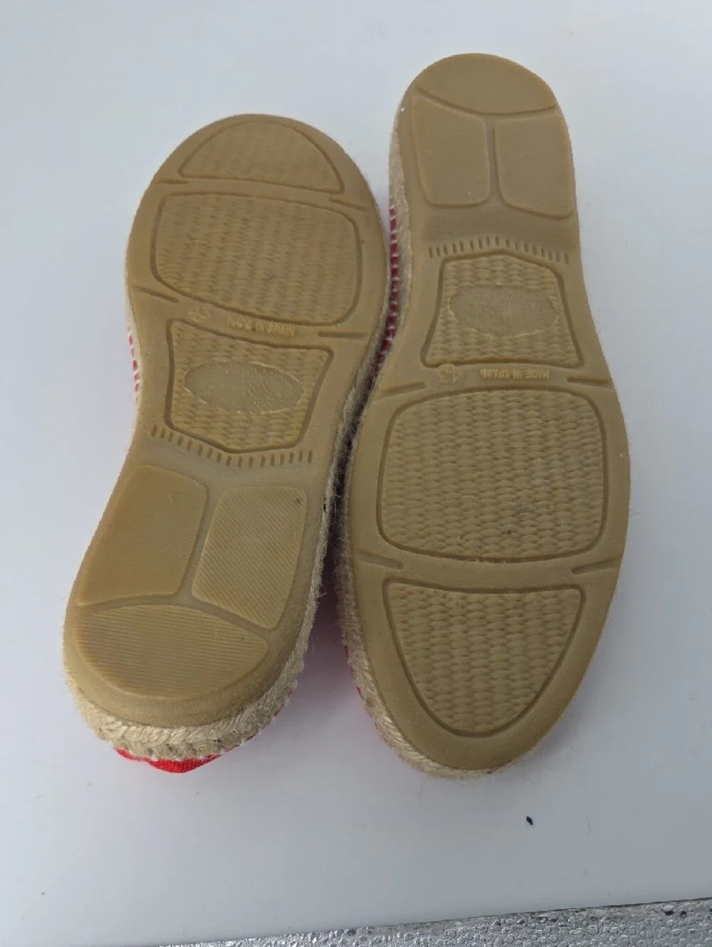 Women’s Red Canvas Espadrille Slip-On Size 43 LIKE NEW